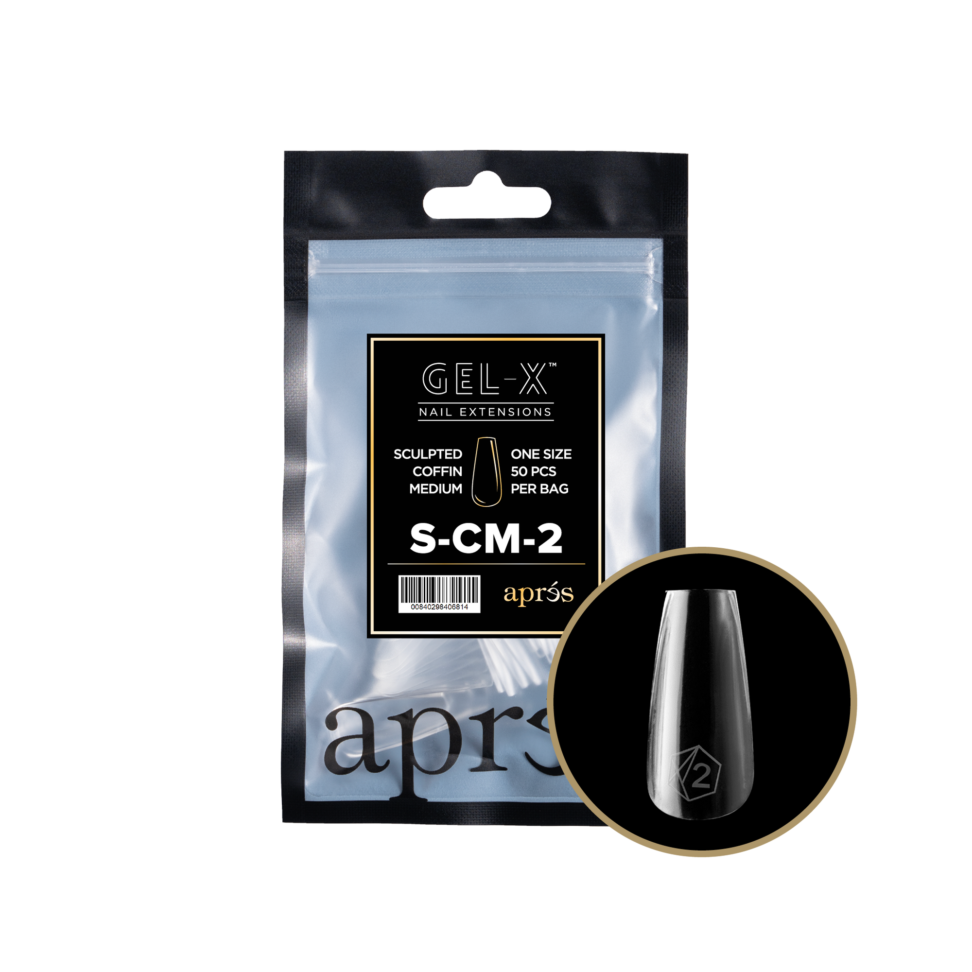 Aprés Gel-X Refill - Sculpted Coffin Medium