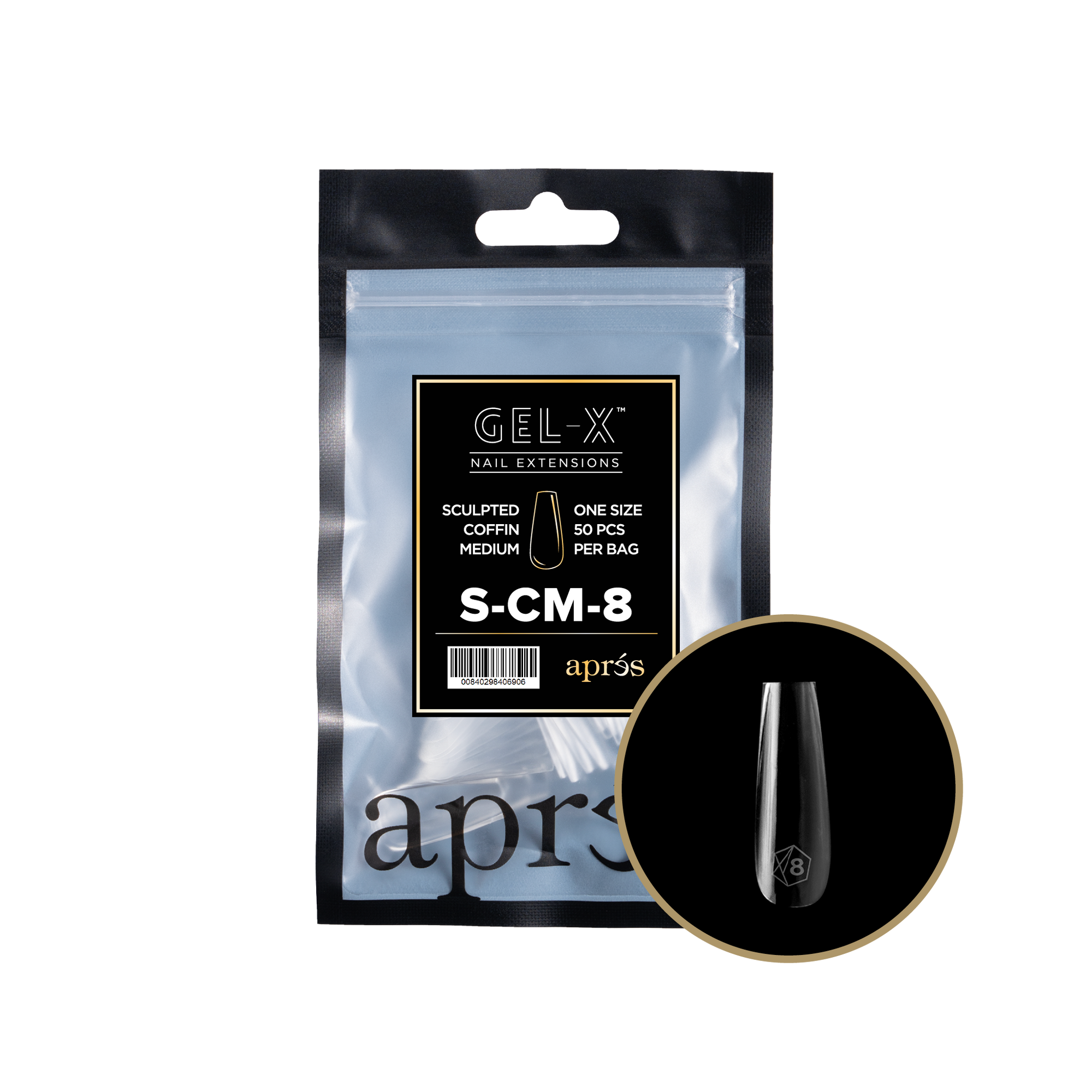 Aprés Gel-X Refill - Sculpted Coffin Medium