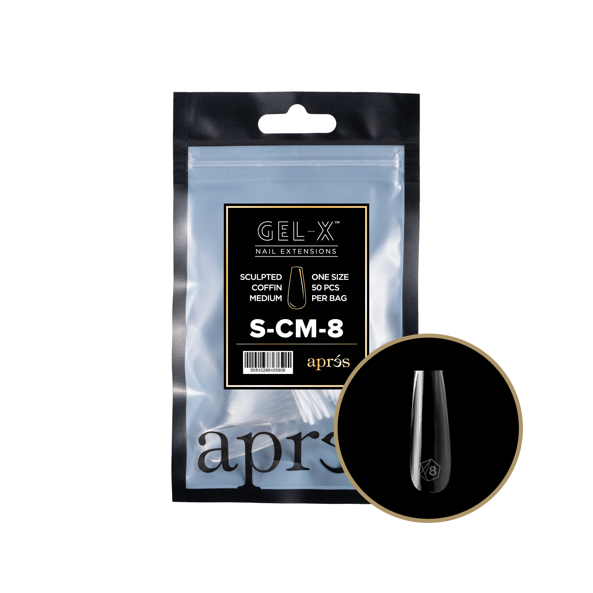 Aprés Gel-X Refill - Sculpted Coffin Medium
