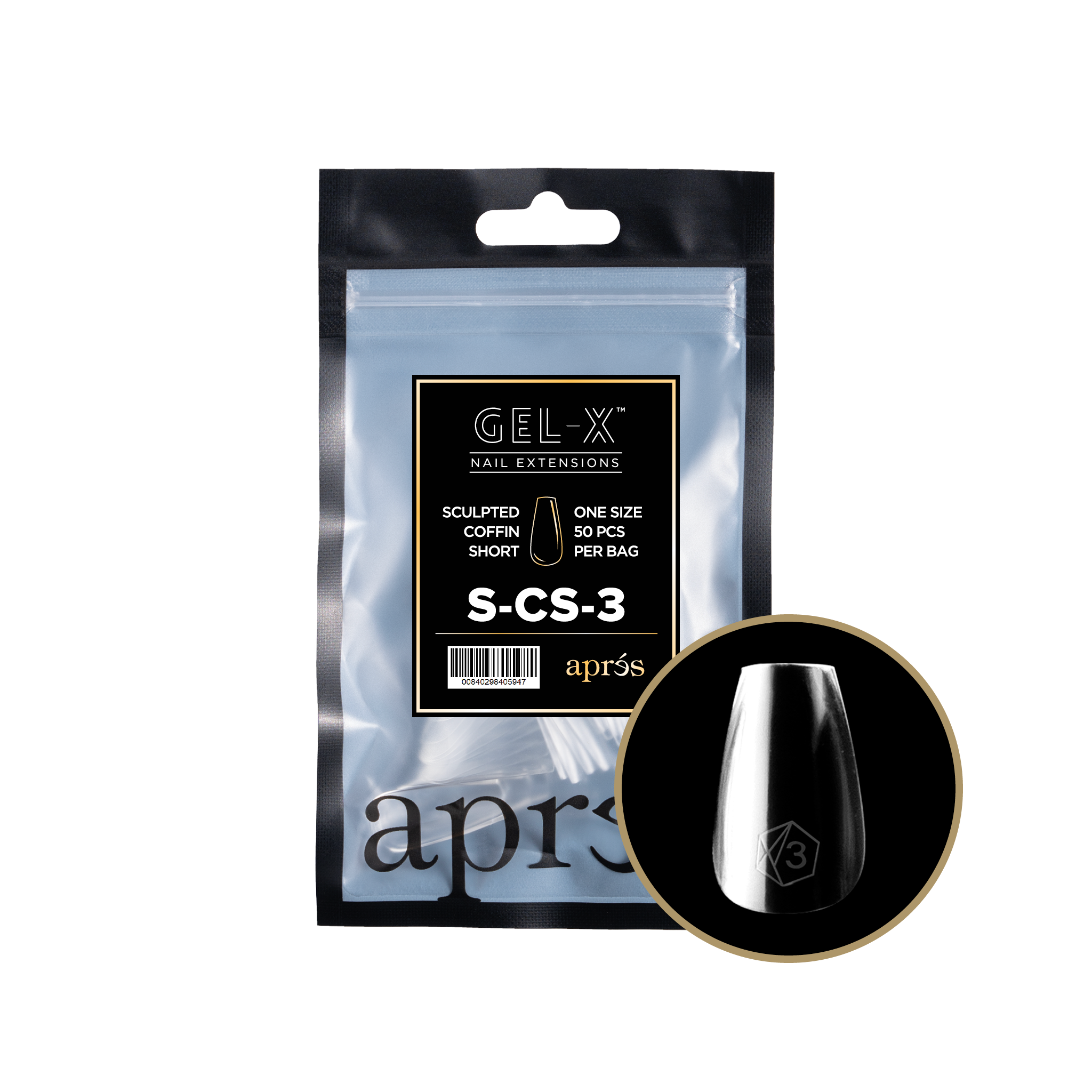 Aprés Gel-X Refill - Sculpted Coffin Short