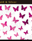 Tsumekira [sg] LATIN WITCH Butterfly Silhouette Pink SG-BSA-105