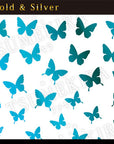 Tsumekira [sg] LATIN WITCH Butterfly Silhouette Blue SG-BSA-106