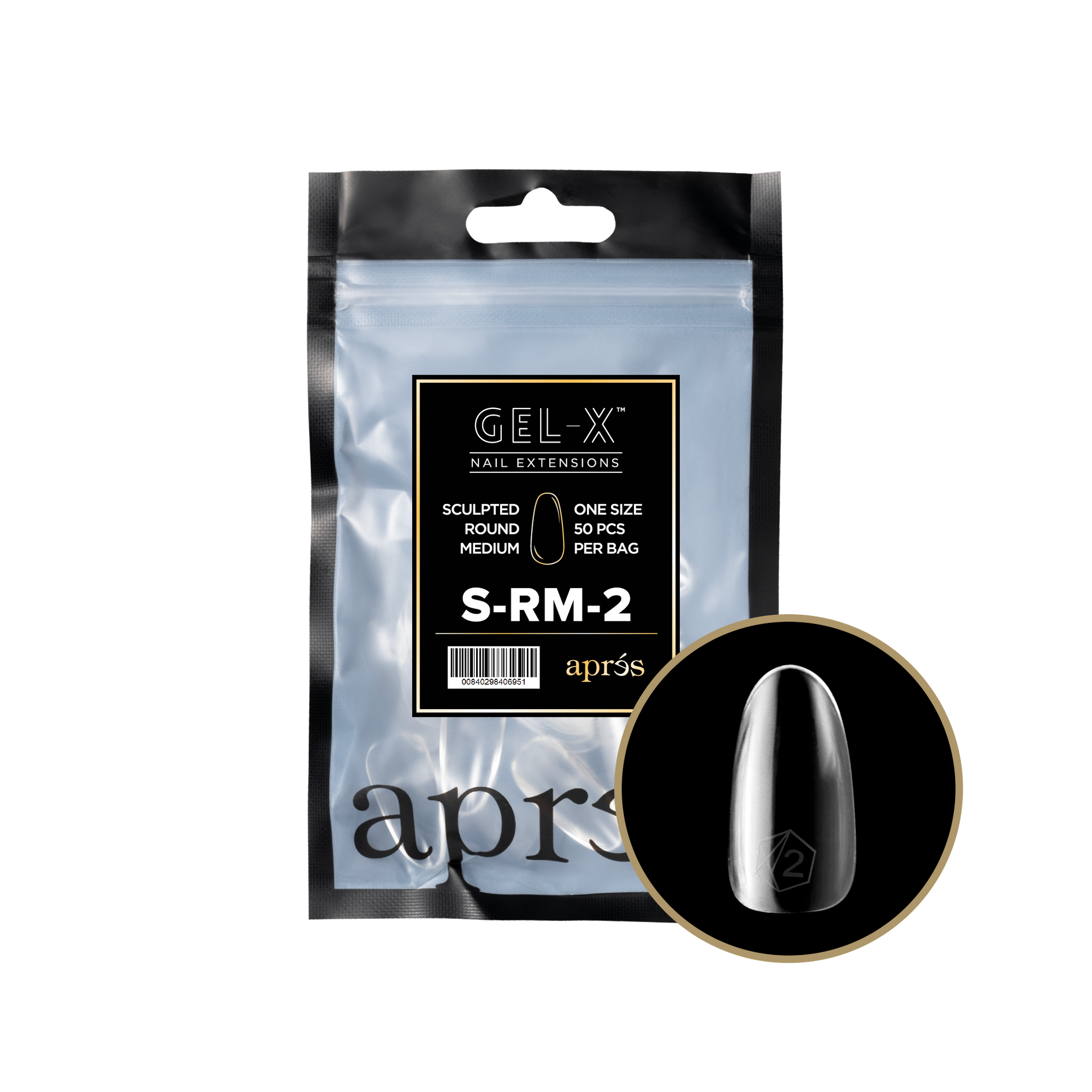 Aprés Gel-X Refill - Sculpted Round Medium