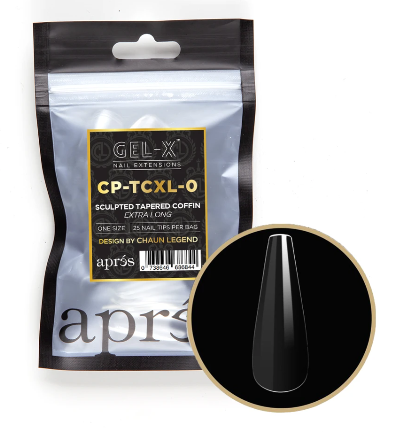 Aprés Gel-X Tips - Chaun Legend Sculpted Tapered Coffin Extra Long [Individual] [25pc]