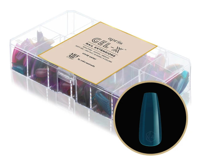 ArtMe x Aprés Gel-X Tips - Vivid Color - Sculpted Coffin Medium [500pcs] - 50%OFF [While Supplies Last]
