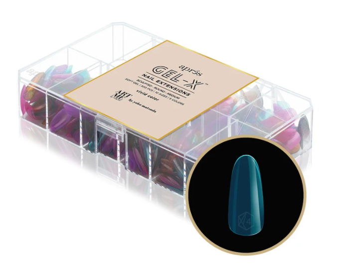 ArtMe x Aprés Gel-X Tips - Vivid Color - Sculpted Round Medium [500pcs] - 50%OFF [While Supplies Last]