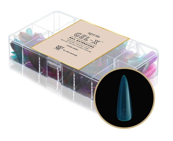 ArtMe x Aprés Gel-X Tips - Vivid Color - Sculpted Stiletto Long [500pcs] - 50%OFF [While Supplies Last]