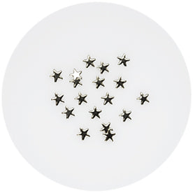 Nail Labo Metal Studs Stars Silver (3mm) 50pcs