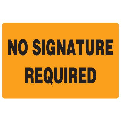 Decline signature confirmation